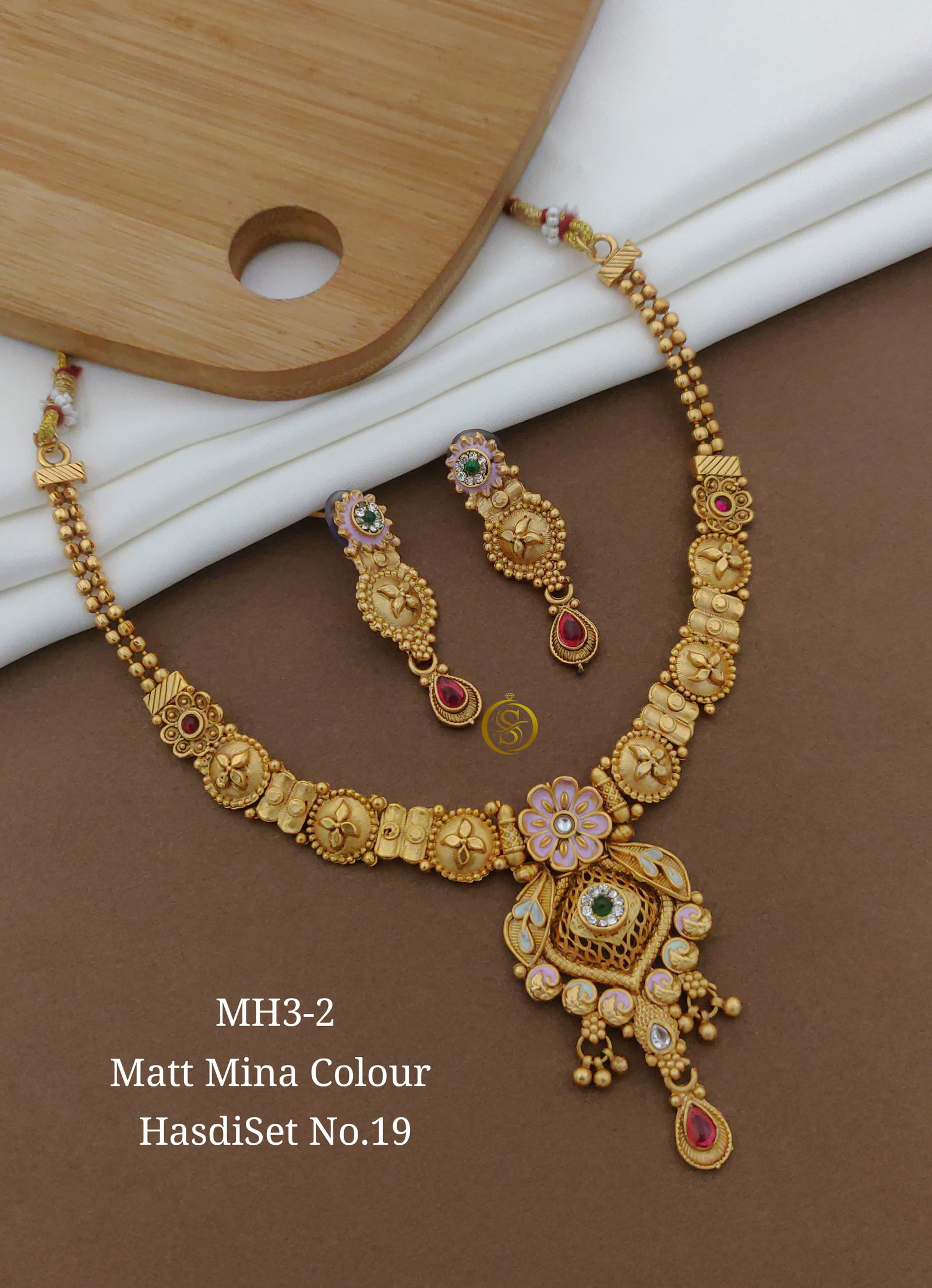 3 MH Designer Matte Mina Colour Hasadi Set Wholesale Price In Surat
